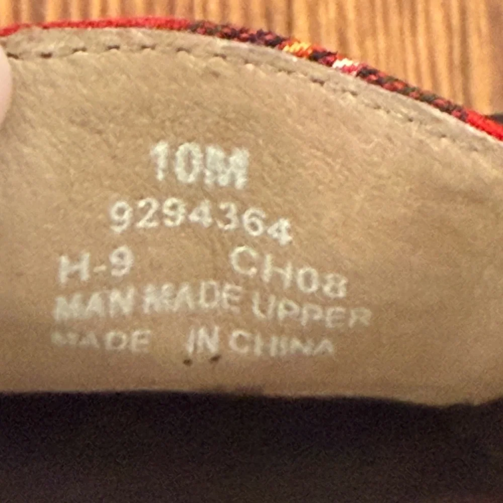 Sperry top sider plaid Red boat, loafer, flat shoe EUC. sz 10 - Picture 3 of 3